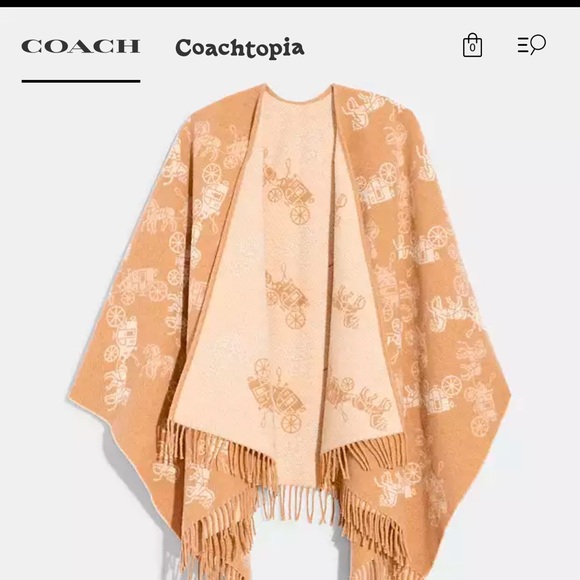 Coach Signature Poncho - Picture 2 of 5